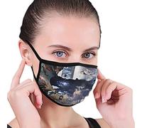 Savoy - Máscara de cara abierta para hombres, mujeres, niños, adolescentes, impresión cómoda, lavable, reutilizable, cubierta para la nariz para cosplay