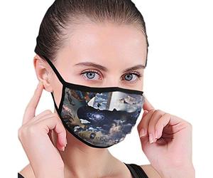 Savoy - Máscara de cara abierta para hombres, mujeres, niños, adolescentes, impresión cómoda, lavable, reutilizable, cubierta para la nariz para cosplay