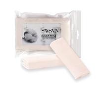 Franela de algodón orgánico lana sin blanquear para aceite de ricino, juego de 2 piezas, sin desorden y reutilizable, compresa de calor calmante para hígado, abdomen y articulaciones, altamente