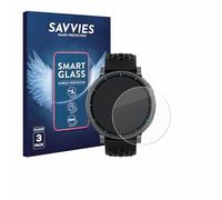 savvies 3 Unidades Protector Pantalla Cristal para Amazfit Active Max 9H Película, Lámina de Vidrio, Transparente, sin Burbujas, Antiarañazos