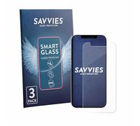 savvies 3 Unidades Protector Pantalla Cristal para Apple iPhone 12 mini 9H Película, Lámina de Vidrio, Transparente, Antiarañazos, Screen Protector
