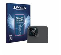 savvies 3 Unidades Protector Pantalla Cristal para Apple iPhone 15 (SÓLO Cámara) 9H Película, Lámina de Vidrio, Transparente, Screen Protector