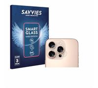 savvies 3 Unidades Protector Pantalla Cristal para Apple iPhone 16 Pro Max (SÓLO Cámara) 9H Película, Lámina de Vidrio, Transparente, sin Burbujas, Antiarañazos