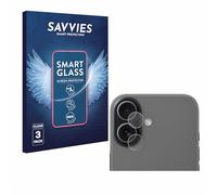 savvies 3 Unidades Protector Pantalla Cristal para Apple iPhone 17 (SÓLO Cámara) 9H Película, Lámina de Vidrio, Transparente, Antiarañazos