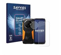 savvies 3 Unidades Protector Pantalla Cristal para Blackview Fort 1 (Frontal+Cámara) 9H Película, Lámina de Vidrio, Transparente, Antiarañazos