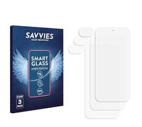 savvies 3 Unidades Protector Pantalla Cristal para Google Pixel 10a (Frontal+Cámara) 9H Película, Lámina de Vidrio, Transparente, Antiarañazos