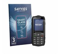 savvies 3 Unidades Protector Pantalla Cristal para Hammer H Basalt 9H Película, Lámina de Vidrio, Transparente, Antiarañazos, Screen Protector