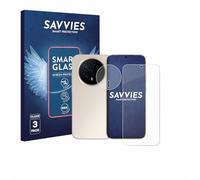 savvies 3 Unidades Protector Pantalla Cristal para Honor Magic 8 (Frontal+Cámara) 9H Película, Lámina de Vidrio, Transparente, sin Burbujas, Antiarañazos