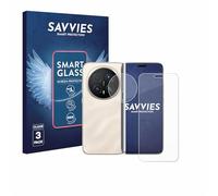 savvies 3 Unidades Protector Pantalla Cristal para Honor Magic 8 Pro (Frontal+Cámara) 9H Película, Lámina de Vidrio, Transparente, sin Burbujas, Antiarañazos