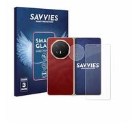 savvies 3 Unidades Protector Pantalla Cristal para Honor Magic V6 (Frontal+Cámara) 9H Película, Lámina de Vidrio, Transparente, Screen Protector
