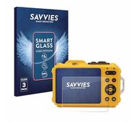 savvies 3 Unidades Protector Pantalla Cristal para Kodak Pixpro WPZ2 9H Película, Lámina de Vidrio, Transparente, sin Burbujas, Antiarañazos
