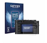 savvies 3 Unidades Protector Pantalla Cristal para Leica M EV1 9H Película, Lámina de Vidrio, Transparente, Antiarañazos, Screen Protector