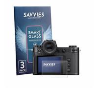 savvies 3 Unidades Protector Pantalla Cristal para Leica SL3-P 9H Película, Lámina de Vidrio, Transparente, Antiarañazos, Screen Protector