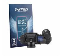 savvies 3 Unidades Protector Pantalla Cristal para Leica SL3-P (pantalla de hombro) 9H Película, Lámina de Vidrio, Transparente, Screen Protector