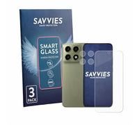 savvies 3 Unidades Protector Pantalla Cristal para Motorola Edge 70 Pro (Frontal+Cámara) 9H Película, Transparente, Screen Protector