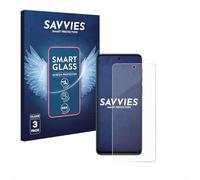 savvies 3 Unidades Protector Pantalla Cristal para Motorola Moto G54 / G55 9H Película, Lámina de Vidrio, Transparente, sin Burbujas, Antiarañazos