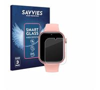 savvies 3 Unidades Protector Pantalla Cristal para Naixues Kids Smartwatch GPS 9H Película, Lámina de Vidrio, Transparente, Screen Protector