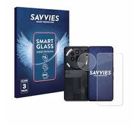 savvies 3 Unidades Protector Pantalla Cristal para Nothing Phone (3a) Pro (Frontal+Cámara) 9H Película, Lámina de Vidrio, Transparente, sin Burbujas, Antiarañazos
