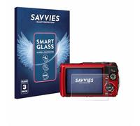 savvies 3 Unidades Protector Pantalla Cristal para Olympus OM System Tough TG-7 9H Película, Lámina de Vidrio, Transparente, sin Burbujas, Antiarañazos