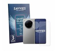 savvies 3 Unidades Protector Pantalla Cristal para Oppo Find N6 (Frontal+Cámara) 9H Película, Lámina de Vidrio, Transparente, Screen Protector