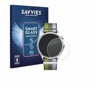 savvies 3 Unidades Protector Pantalla Cristal para Oppo Watch S 9H Película, Lámina de Vidrio, Transparente, Antiarañazos, Screen Protector