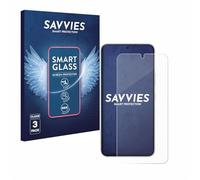 savvies 3 Unidades Protector Pantalla Cristal para Samsung Galaxy S22 5G 9H Película, Lámina de Vidrio, Transparente, sin Burbujas, Antiarañazos