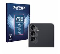 savvies 3 Unidades Protector Pantalla Cristal para Samsung Galaxy S25 FE (SÓLO Cámara) 9H Película, Lámina de Vidrio, Transparente, sin Burbujas, Antiarañazos