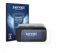 savvies 3 Unidades Protector Pantalla Cristal para TechniSat Digitradio 52 BT 9H Película, Lámina de Vidrio, Transparente, Antiarañazos