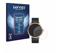 savvies 3 Unidades Protector Pantalla Cristal para Withings ScanWatch Light 9H Película, Lámina de Vidrio, Transparente, sin Burbujas, Antiarañazos