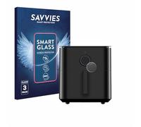 savvies 3 Unidades Protector Pantalla Cristal para Xiaomi Air Fryer 6.5 L 9H Película, Lámina de Vidrio, Transparente, sin Burbujas, Antiarañazos