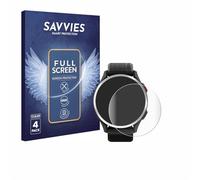 savvies 4 Unidades Full-Screen Protector para Garmin Approach S44 Full Cover Protector Pantalla [3d Curvo, Pantalla Completa, Transparente]