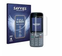 savvies 4 Unidades Full-Screen Protector para Gigaset SL800H Pro Full Cover Protector Pantalla [3d Curvo, Pantalla Completa, Transparente]