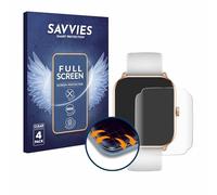 savvies 4 Unidades Full-Screen Protector para Ice-Watch ICE Smart 021413 1.85" Full Cover Protector Pantalla [3d Curvo, Pantalla Completa]