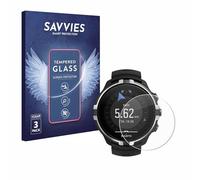 savvies Cristal Templado para Suunto Spartan Sport Wrist HR Baro Stealth | 3 Unidades Transparente Protección Pantalla Made in Germany Dureza 9H Pantalla Vidrio
