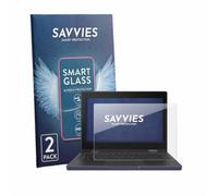 savvies Lámina Cristales para ASUS Chromebook CZ11 Flip CZ1104F | 2 Unidades Transparente Protección Pantalla Made in Germany 9H Película Vidrio sin Burbujas Antiarañazos