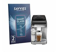 savvies Lámina Cristales para DeLonghi Magnifica Duo | 2 Unidades Transparente Protección Pantalla Made in Germany 9H Película Vidrio sin Burbujas Antiarañazos