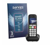 savvies Lámina Cristales para Gigaset DL780 Plus | 3 Unidades Transparente Protección Pantalla Made in Germany 9H Película Vidrio sin Burbujas Antiarañazos