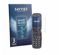 savvies Lámina Cristales para Panasonic KX-TU550 | 3 Unidades Transparente Protección Pantalla Made in Germany 9H Película Vidrio sin Burbujas Antiarañazos