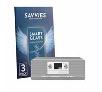 savvies Lámina Cristales para TechniSat Digitradio 372 CD | 3 Unidades Transparente Protección Pantalla Made in Germany 9H Película Vidrio sin Burbujas Antiarañazos