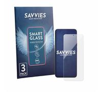 savvies Lámina Cristales para ZTE Blade V80 Max | 3 Unidades Transparente Protección Pantalla Made in Germany 9H Película Vidrio sin Burbujas Antiarañazos