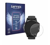 savvies Protector Cristal Templado para Garmin Fenix 5 Plus (47 mm) Protector Pantalla Vidrio, Protección 9H, Pelicula Anti-Huellas