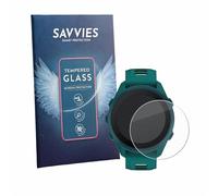 savvies Protector Cristal Templado para Garmin Forerunner 170 Music Protector Pantalla Vidrio, Protección 9H, Pelicula Anti-Huellas
