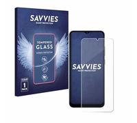 savvies Protector Cristal Templado para Samsung Galaxy A02s Protector Pantalla Vidrio, Protección 9H, Pelicula Anti-Huellas