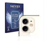 savvies Protector Pantalla para Apple iPhone 11 (SÓLO Cámara) 6 Unidades - Película Ultra Transparente