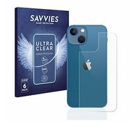 savvies Protector Pantalla para Apple iPhone 13 mini (Trasero) (6 Unidades) Película Ultra Transparente