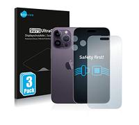 savvies Protector Pantalla para Apple iPhone 14 Pro Max (Frontal+Cámara) 6 Unidades - Película Ultra Transparente