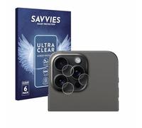 savvies Protector Pantalla para Apple iPhone 15 Pro Max (SÓLO Cámara) 6 Unidades - Película Ultra Transparente