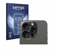savvies Protector Pantalla para Apple iPhone 15 Pro | (SÓLO Cámara) 6 Unidades Transparente Protección Pantalla Made in Germany Película Ultra Transparente
