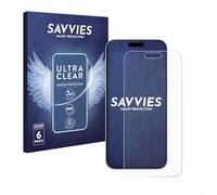 savvies Protector Pantalla para Apple iPhone 16 Pro / 17/17 Pro (6 Unidades) Película Ultra Transparente
