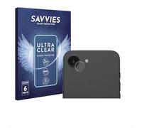 savvies Protector Pantalla para Apple iPhone 16e (SÓLO Cámara) 6 Unidades - Película Ultra Transparente